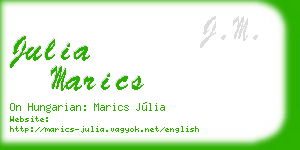 julia marics business card